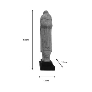 Προτομή βούδας Dran Inart φυσικό μάνγο ξύλο 12x12x52εκ-312-000021