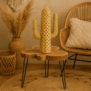 Διακοσμητικό Wanzo Inart ψάθινο φυσικό 44x16x76εκ-313-000010