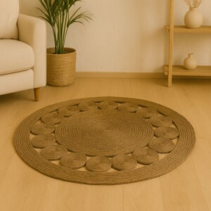 Χαλί Lopzerc Inart φυσικό σχοινί Φ100x2εκ-313-000017