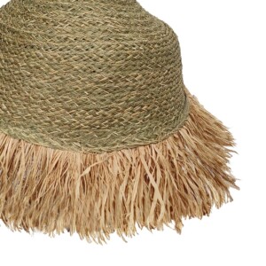 Φωτιστικό οροφής Boher Inart seagrass σε φυσική απόχρωση Φ33x76εκ-313-000026