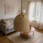 Φωτιστικό οροφής Lamper Inart ψάθινο φυσικό Φ34x87εκ-313-000031