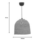 Φωτιστικό οροφής Lamper Inart ψάθινο φυσικό Φ34x87εκ-313-000031