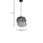 Φωτιστικό οροφής Bowler Inart ψάθινο φυσικό Φ31x69εκ-313-000037