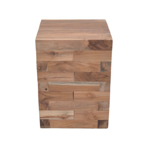 Βοηθητικό τραπέζι Werzy Inart φυσικό μασίφ ξύλο teak 35x35x49εκ-315-000009