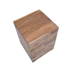 Βοηθητικό τραπέζι Werzy Inart φυσικό μασίφ ξύλο teak 35x35x49εκ-315-000009