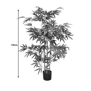 Διακοσμητικό φυτό Bamboo σε γλάστρα Inart πράσινο pp Υ130εκ-316-000018