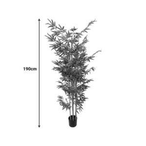 Διακοσμητικό φυτό Bamboo σε γλάστρα Inart πράσινο pp Υ190εκ-316-000031