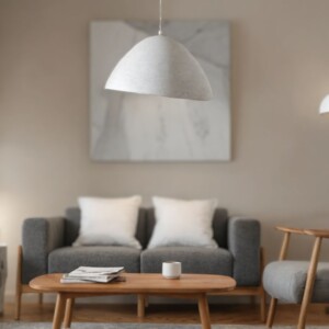 Φωτιστικό οροφής Litho Inart λευκό press papier-μέταλλο 42x39x123.5εκ-317-000007