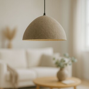 Φωτιστικό οροφής Litho Inart γκρι press papier-μέταλλο 42x39x123.5εκ-317-000008