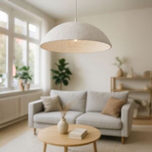 Φωτιστικό οροφής Markiz Inart λευκό press papier-μέταλλο Φ57x118εκ-317-000009