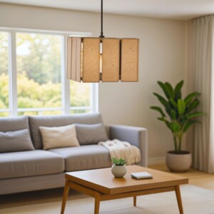 Φωτιστικό οροφής Boxfo Inart καφέ press papier-μέταλλο 32x32x123εκ-317-000014