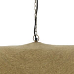 Φωτιστικό οροφής Klark Inart φυσικό ψάθα-μέταλλο Φ120x144εκ-317-000015