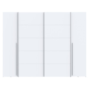 Ντουλάπα ρούχων Verzo pakoworld τετράφυλλη λευκό μελαμίνης 270.5x61.5x210.5εκ-318-000004