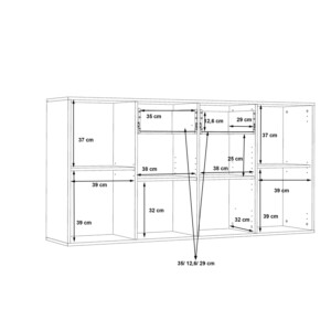 Μπουφές Drepen pakoworld μελαμίνη σε λευκό χρώμα 162.3x34.2x81.7εκ-318-000023