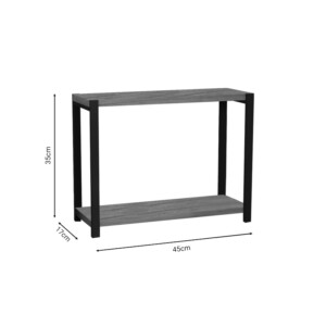 Επιτραπέζια ραφιέρα Lerf pakoworld oak μελαμίνης-μαύρο μέταλλο 48x17x40εκ-321-000034