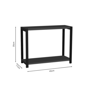 Επιτραπέζια ραφιέρα Lerf pakoworld ανθρακί μελαμίνης-μαύρο μέταλλο 45x17x35εκ-321-000036