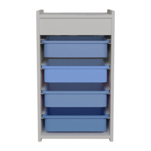 Συρταριέρα με καλάθια Toyli pakoworld λευκό-μπλε μελαμίνης 45x30x78εκ-321-000065