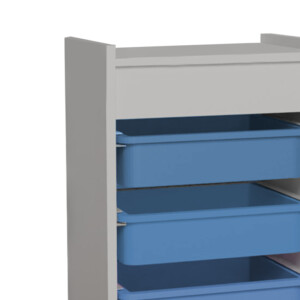 Συρταριέρα με καλάθια Toyli pakoworld λευκό-μπλε μελαμίνης 45x30x78εκ-321-000065