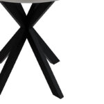 Τραπέζι Kalipso pakoworld μελαμίνη σε λευκή απόχρωση και μαύρο μεταλλικό πόδι Φ70x75εκ-321-000096