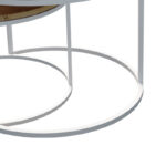 Τραπέζια σαλονιού Solme pakoworld σετ 2τεμ λευκό μέταλλο και μελαμίνη σε φυσική απόχρωση-321-000111