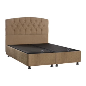 Κρεβάτι Lanse pakoworld διπλό με αποθηκευτικό χώρο μπεζ 160x200εκ-322-000004