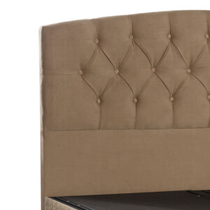 Κρεβάτι Lanse pakoworld διπλό με αποθηκευτικό χώρο μπεζ 160x200εκ-322-000004