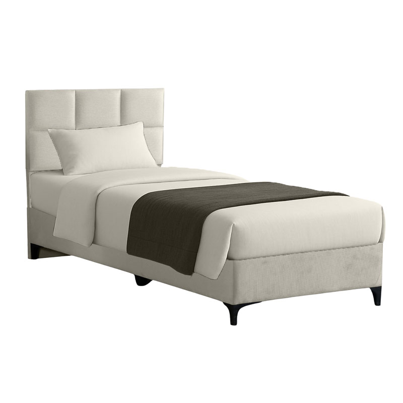 Κρεβάτι Melei pakoworld ύφασμα σε κρεμ απόχρωση 90x200εκ-323-000019 Κρεβάτι Melei pakoworld ύφασμα σε κρεμ απόχρωση 90x200εκ-323-000019