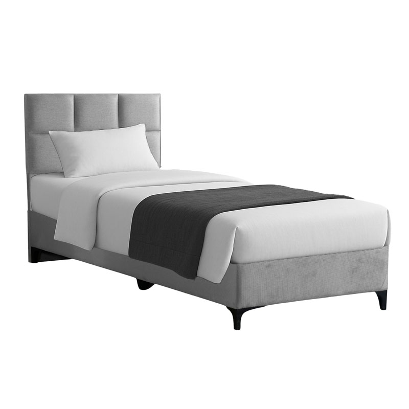 Κρεβάτι Melei pakoworld ύφασμα σε γκρι απόχρωση 90x200εκ-323-000020 Κρεβάτι Melei pakoworld ύφασμα σε γκρι απόχρωση 90x200εκ-323-000020