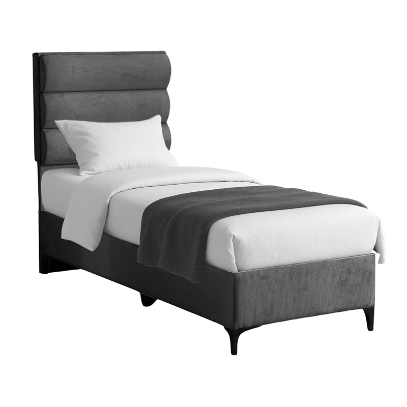 Κρεβάτι Limit pakoworld ύφασμα σε ανθρακί απόχρωση 90x200εκ-323-000027 Κρεβάτι Limit pakoworld ύφασμα σε ανθρακί απόχρωση 90x200εκ-323-000027