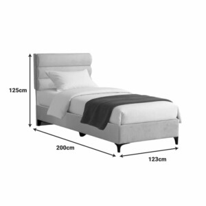 Κρεβάτι Limit pakoworld ύφασμα σε κρεμ απόχρωση 120x200εκ-323-000028