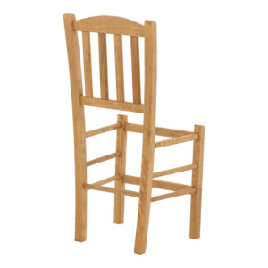 Καρέκλα καφενείου Σύρος pakoworld μασίφ ξύλο οξιάς λούστρο καρυδί 41x42x92εκ-325-000006