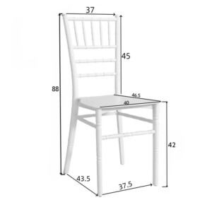 Καρέκλα Tiffany pakoworld διάφανο pc 38x38.5x88εκ-326-000011