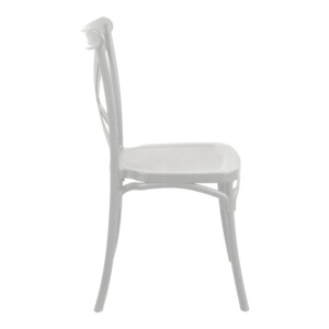 Καρέκλα Crossie pakoworld pp σε λευκή απόχρωση 38x46.5x82εκ-326-000014