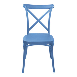 Καρέκλα Crossie pakoworld pp σε απόχρωση μπλε 38x46.5x82εκ-326-000015