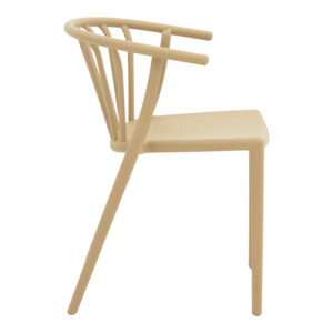 Πολυθρόνα Zelma pakoworld pp σε ανοιχτή απόχρωση cappuccino 55x53x73εκ-326-000025