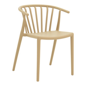 Πολυθρόνα Zelma pakoworld pp σε ανοιχτή απόχρωση cappuccino 55x53x73εκ-326-000025