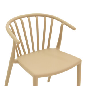 Πολυθρόνα Zelma pakoworld pp σε ανοιχτή απόχρωση cappuccino 55x53x73εκ-326-000025