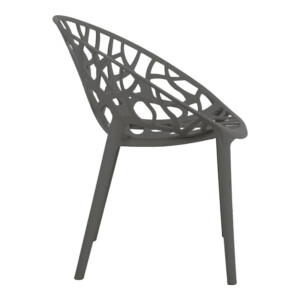 Πολυθρόνα Daren pakoworld pp σε ανθρακί απόχρωση 59x60x79