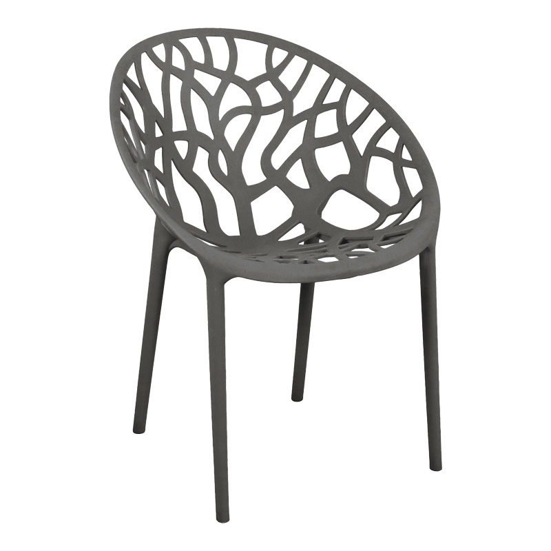 Πολυθρόνα Daren pakoworld pp σε ανθρακί απόχρωση 59x60x79