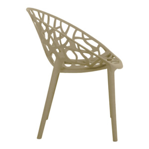 Πολυθρόνα Daren pakoworld pp σε cappuccino απόχρωση 59x60x79