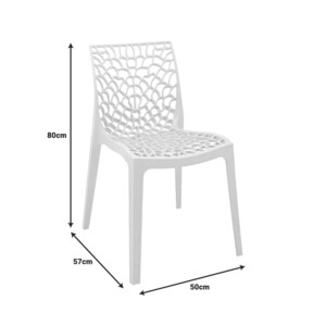 Καρέκλα στοιβαζόμενη Hush pakoworld pp σε μαύρη απόχρωση 50x57x81εκ-326-000033