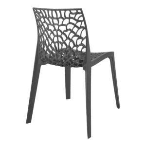 Καρέκλα στοιβαζόμενη Hush pakoworld pp σε ανθρακί απόχρωση 50x57x81εκ-326-000034