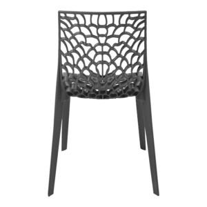 Καρέκλα στοιβαζόμενη Hush pakoworld pp σε ανθρακί απόχρωση 50x57x81εκ-326-000034