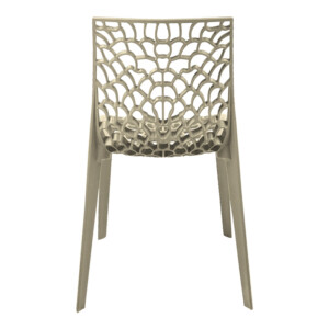 Καρέκλα στοιβαζόμενη Hush pakoworld pp σε cappuccino απόχρωση 50x57x81εκ-326-000036