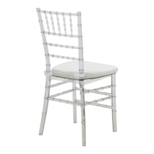 Καρέκλα Tiffany pakoworld με μαξιλάρι διάφανο pc 38x38.5x88εκ-326-000039