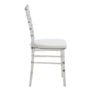 Καρέκλα Tiffany pakoworld με μαξιλάρι διάφανο pc 38x38.5x88εκ-326-000039