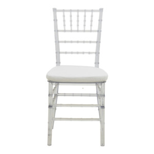 Καρέκλα Tiffany pakoworld με μαξιλάρι διάφανο pc 38x38.5x88εκ-326-000039