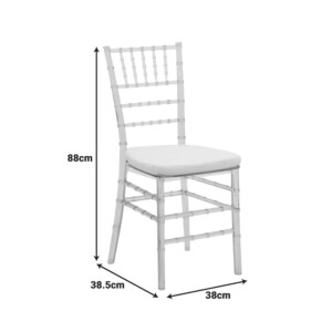 Καρέκλα Tiffany pakoworld με μαξιλάρι διάφανο pc 38x38.5x88εκ-326-000039