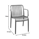 Πολυθρόνα Zoi pakoworld pp σε λευκή απόχρωση 55.5x57.5x79εκ-326-000044