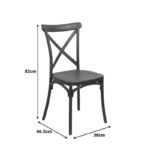 Καρέκλα Crossie pakoworld στοιβαζόμενη pp σε σκούρο πράσινο απόχρωση 38x46.5x82εκ-326-000046